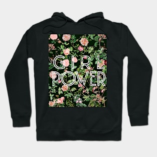 Girl Power GRL PWR Floral design Hoodie